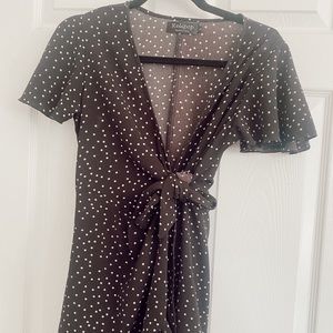 Relipop Polka Dot Wrap Dress